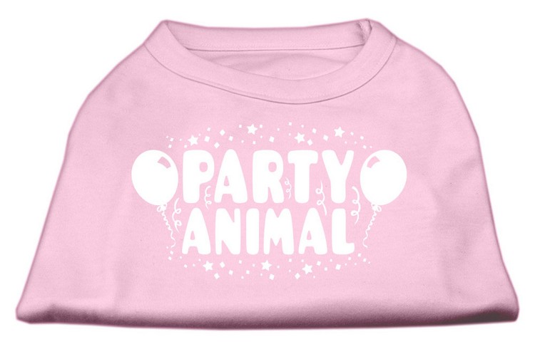 Party Animal Screen Print Shirt Light Pink XS